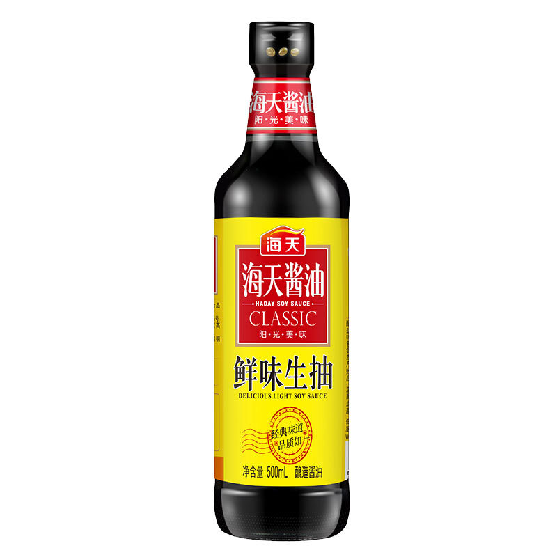 海天 酱油 鲜味生抽 500ml 中华老字号